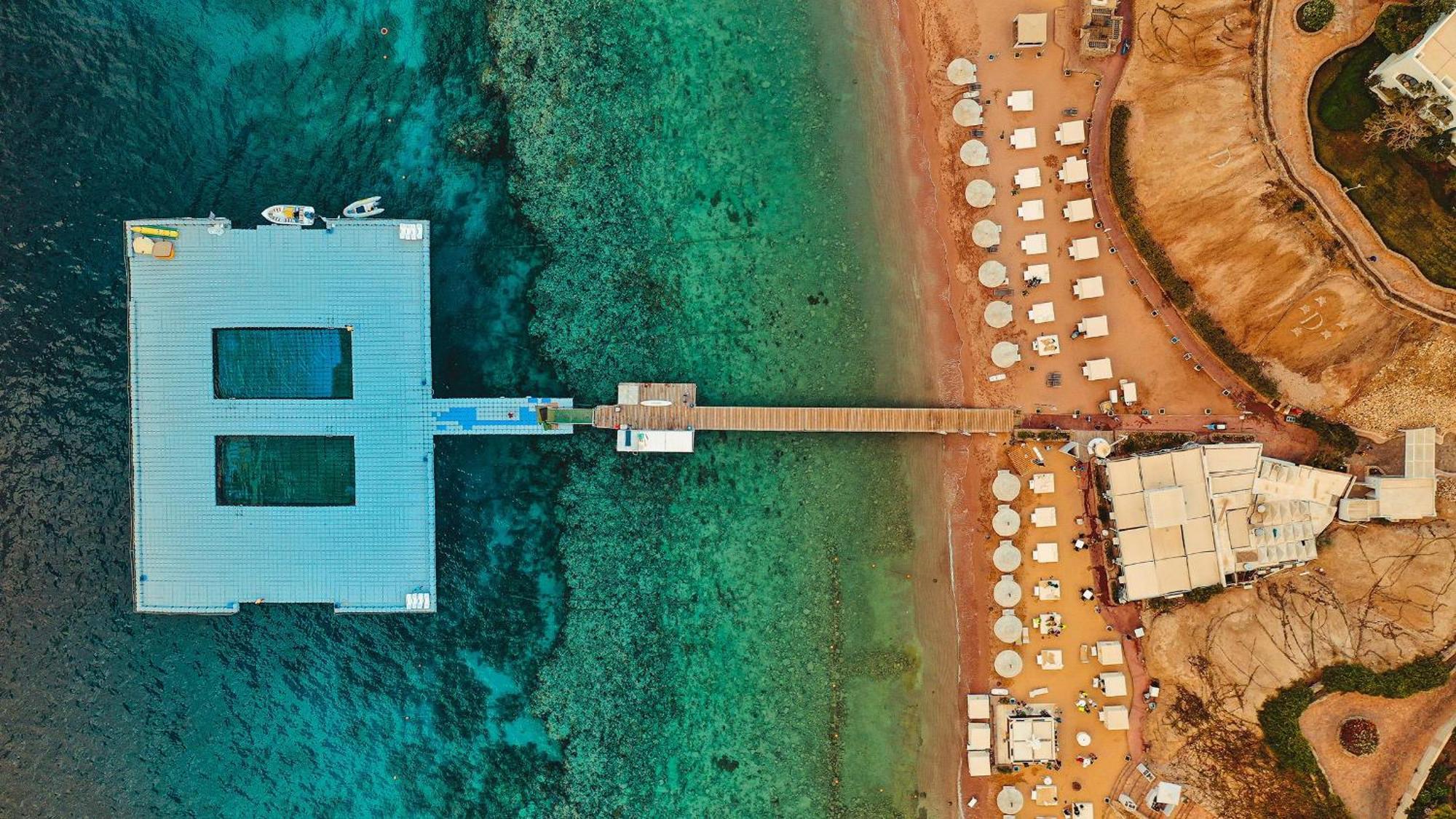 Domina Coral Bay Resort, Diving , Spa & Casino شرم الشيخ المظهر الخارجي الصورة Aerial view of the Red Sea